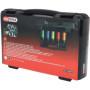 KS Tools 515.0870 Jeu de 5 douilles en aluminium 1/2" (15-17-19-21-22 mm), code couleur selon la largeur de clé