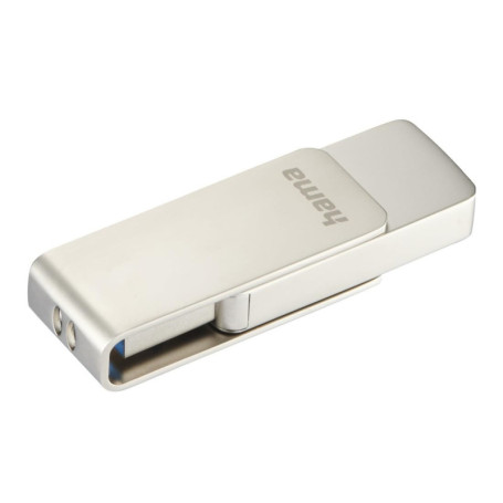 Hama Rotate Pro Clé USB 3.0 - Flash Drive 256 Go, Vitesse jusqu'à 100 Mo/s, Clef avec connecteur USB A, pour PC/Mac - Argenté