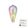 Hama Ampoule Connectée WIFI E27, Ampoule Vintage Filament ST64, Spiral Déco RVBB, 2700-6500K, Ampoule Smart Intelligente, Matter