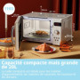 COMFEE' Micro-ondes Rétro avec 8 MENUS PRÉRÉGLÉS , 5 Niveaux de Puissance de Cuisson, 20 L, 800 W, Cuisson Express 30S, CMSRO 20