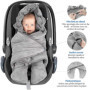 ZAMBOO Couverture Enveloppante Bébé avec Pieds, Nid d'ange Bebe Hiver Polaire pour Sièges-Auto (Convient Bébé Confort, Cybex, Rö