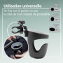 Zamboo Porte Gobelet Poussette Universel, Fixation Antidérapante Caoutchouté, Support Biberon et Bouteille, Accessoire Bebe Land