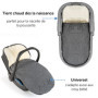 Zamboo Chanceliere Universelle pour Poussette, Siege Auto et Nacelle Bébé - 2 en 1 Nid d'Ange Bebe et Housse Siège, Polaire Douc