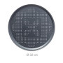 Relaxdays 10020495 Plaques de cuisson pizza lot de 4 avec support HxlxP : 20 x 32 x 32 cm avec perforation revêtement antiadhési