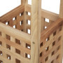 Relaxdays 10020655 Porte-parapluies en bois support en bois de noyer carré HxlxP: 50 x 18 x 18 cm, nature