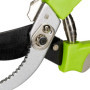 Relaxdays Sécateur de jardin, pour roses, arbres fruitiers, branches et fleurs, vigne, en acier, long 23 cm vert/gris