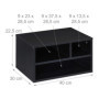 relaxdays Support d’imprimante Table de Travail, 3 Compartiments, étagère, aggloméré, Petit Meuble, HxlxP