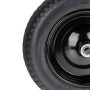 Relaxdays Roue de brouette 3.00-8, Pneu en Caoutchouc PU, avec Jante Acier, increvable, Charge maximale 80 kg, Noire