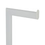 Relaxdays Serviteur WC Non Fixe, avec Porte-Rouleau, Brosse et Son Support, Acier, H x L x P : 72 x 20 x 20 cm, Blanc