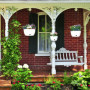 Relaxdays Pot de Fleurs Suspendu, Lot de 3, Diff. Tailles, arrosage Automatique, Porte-Plantes, Trou de Drainage, Blanc