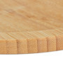 Relaxdays Hachoir Berceuse avec Planche, Bambou & Acier Inoxydable, Couteau à Herbes, Plateau de 25 cm, Nature - argenté