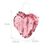 Relaxdays Mini Pinata cœur, à remplir, pour Un Mariage ou Autres fêtes, à accrocher, HxLxP : 13x13,5x5,5 cm, Rose