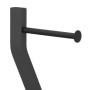 Relaxdays Serviteur WC, Non Fixe, Support pour Papier Toilette, Brosse et Porte-Brosse, 75x18,5x18,5 cm, Noir - Gris