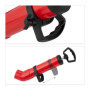 Relaxdays Déboucheur à Pompe, avec 2 adaptateurs, pour Douche, évier, à Pression, sans Produits Chimiques, Noir/Rouge