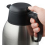 Relaxdays Carafe en Acier Inoxydable, pichet Isotherme pour thé, café, Distributeur, 2 litres, avec poignée, argenté