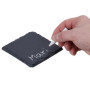 Relaxdays Dessous de Verre, Lot de 16, sous-Verres carrés, 10x10 cm, pour Boissons, raclette, en Ardoise, Anthracite