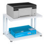 Relaxdays Support d'imprimante, 2 Niveaux, pour Votre Espace de Travail, H x L x P : 28 x 45 x 28 cm, Blanc