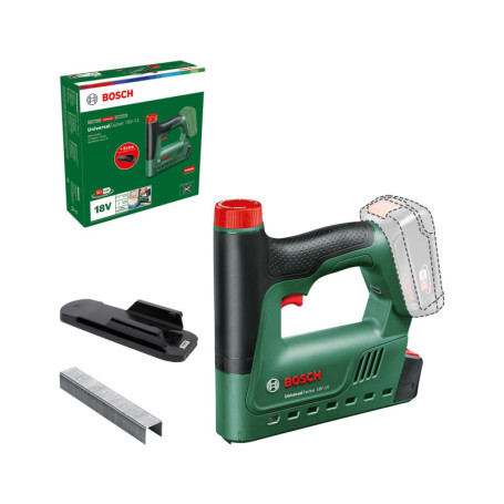 Bosch agrafeuse sans fil UniversalTacker 18V-14 (pour bois durs et tendres ; pour agrafes et clous ; déclenchement par contact ;