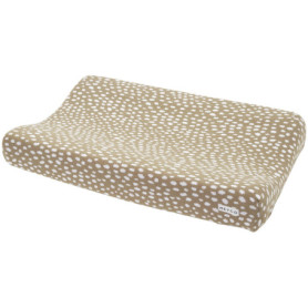 Meyco Baby Cheetah Housse de matelas à langer (douce et agréable pour la peau, en 100% coton, lavable, entretien facile, passe a