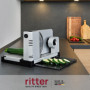 ritter icaro 7, trancheuse électrique universelle pliable tout métal avec moteur ECO, fabriqué en Allemagne