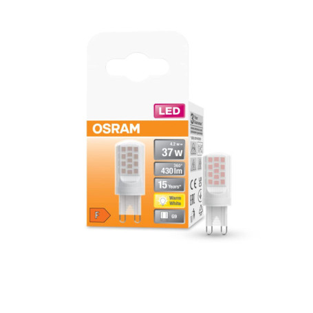 OSRAM Lampe LED Star PIN, G9-base, aspect mat ,Blanc chaud (2700K), 430 Lumen, Remplacement de la traditionnelle 37W-Ampoules 1-