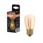 OSRAM Vintage 1906 gold tinted LED lamp, 4.8W, 360lm, mini Edison shape with 45mm diameter & E27 base, warm white light, straigh