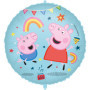 Procos 10215314DY - Set de fête Peppa Pig, 46 pièces de vaisselle jetable pour anniversaire d'enfant et fête à thème, décoration