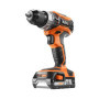AEG - Pack 3 outils : Perceuse à percussion 18V, Perforateur brushless 18V, Meuleuse 125 mm Brushless 18V, 2 batteries 4,0 Ah, c