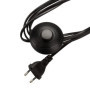 Mextroic Câble d'alimentation/douille de lampe avec interrupteur à pied et douille E27 : 3,5 m, 190-250 V