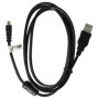 vhbw Câble USB standard type A, 150 cm, compatible avec Nikon CoolPix S210, S220, S230, S2600, S2700, S2800, S3000, S3100, S32, 