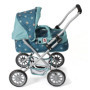 Bayer Chic 2000® Poussette de poupée Smarty - Étoiles Turquoise - Pliable - avec Capote, Sac, Coussin et Couverture - Hauteur de