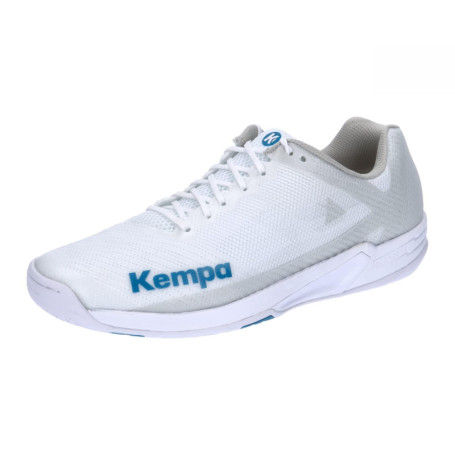 Kempa Mixte Wing 2.0 Chaussures de Handball, Blanc/Bleu, 39 EU