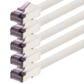 1aTTack.de - 0,15 m - Câble réseau CAT6a Superflex Ethernet Gigabit LAN RJ45 CAT6 A câble patch 10000 Mbit s SFTP PIMF 500 MHz c