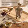 Cosumy Tasse à The avec Infuseur - Mug à The avec infuseur et Couvercle - Tisanière avec Soucoupe - Infuseur thé Verre Borosilic