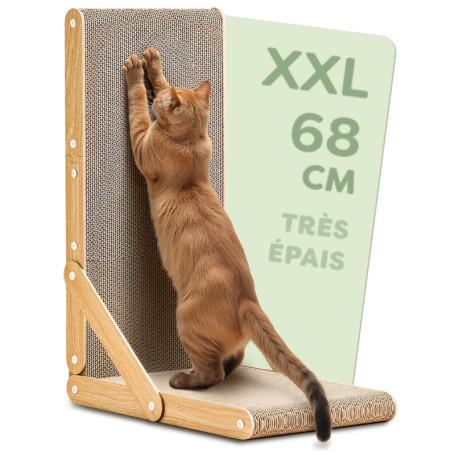 Griffoir pour Chat Grand 68 cm - Griffoir pour Le Soin des Griffes - Jusqu'à 2 Ans de Plaisir - Montage Facile - Protection pour