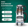 Shov Théière électrique en verre 1,7 l - Théière de 0,8 l
