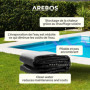 AREBOS Pool bâche/Couverture Solaire | Bâche Solaire carrée Ø 5,49x2,74m Noir | Bâche Solaire épaisseur 120 µm | Chauffage de Pi