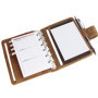 ALMADIH agenda personnel format A7 en cuir, calendrier 2025 + bloc-notes, marron vintage – Portefolio Porte documents Chemise de