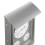 GardenMate Station météo analogique en INOX 23 x 14 x 4 cm - baromètre, thermomètre, hygromètre
