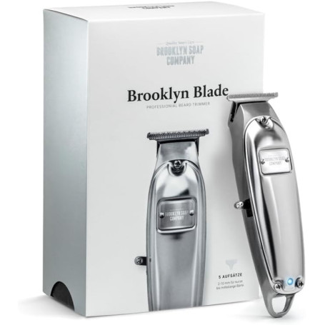 Brooklyn Soap Company Tondeuse à barbe Brooklyn Blade USB-C - Tondeuse à barbe professionnelle pour homme - Tondeuse en acier in