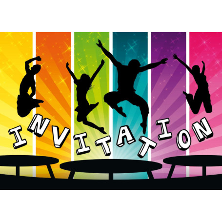 Edition Colibri 11017 FR Lot de 10 Cartes d‘invitation en Français pour un anniversaire d‘enfant ou pour une partie de saut dans