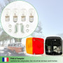 fouraces Feux arrière de remorque - 2 kits, avec schéma électrique et plaque d'immatriculation Eclairage, feu arrière, accessoir