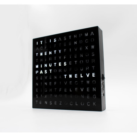 Mad Monkey Word Clock - Horloge Murale Moderne - Horloge Polyvalente à Poser ou à accrocher - Horloge à Mots élégante pour la Ma