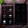 Arebos table de cuisson vitrocéramique | 3000 W | 2 plaques de cuisson | 30cm | autarcique | avec Sensor Touch | sécurité enfant