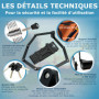 Widder Antivol pliable très sûr | 120 cm | Antivol pliant avec 4 clés et support comme antivol velo electrique | Idéal comme cad