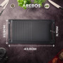 Arebos Plaque de cuisson pour induction, 43,6 x 22,9 cm, en fonte, pour induction, plaques de cuisson, four, barbecue, barbecue 