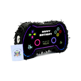 Nislai® Pinata Anniversaire Garcon | Controle des Jeux Video | idéal pour la fête Pixel Jeux Video | Cadeau d'anniversaire | Pin