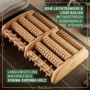 HELDSON® Rouleau de Massage en Bois • Appareil de Massage des Pieds • Drainage Lymphatique & Solution de Relaxation Manuel • Thé