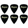 Ichika Nito Signature Pick, Teardrop shape, Medium (0.8mm), Ultem, Color: Black, 6-Pack