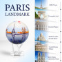 MOVA Globes Série de Ville – Paris: Au bord de la Seine, globe Rotatif avec socle, Cadeau unique pour les amateurs de voyages, S